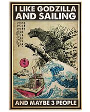 godzilla sailing 3 people pt lqt pml 11x17 Poster front