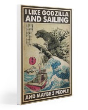 godzilla sailing 3 people pt lqt pml Gallery Wrapped Canvas Prints tile