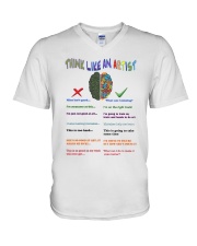 think like an artist lqt pml V-Neck T-Shirt tile
