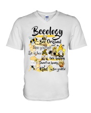 beeology-bee gnomes lqt pml V-Neck T-Shirt tile
