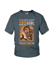 Multiple Sclerosis god fight it lqt pml Youth T-Shirt tile