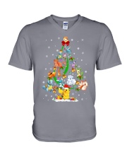 pokemo xmas tree lqt lbs V-Neck T-Shirt tile