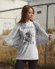 drummer destroy silence lqt lbs Classic T-Shirt apparel-classic-tshirt-lifestyle-07