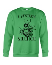drummer destroy silence lqt lbs Crewneck Sweatshirt tile