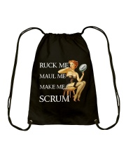 rugby man make me scrum lqt lbs Drawstring Bag tile