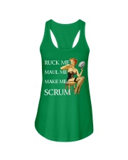rugby man make me scrum lqt lbs Ladies Flowy Tank tile