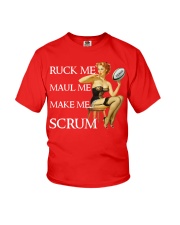 rugby man make me scrum lqt lbs Youth T-Shirt tile