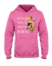 rugby man make me scrum lqt lbs Hooded Sweatshirt tile