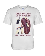 hema-tologist-fix-sple-lqt-lbs V-Neck T-Shirt tile