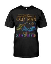 saxophone-old-man-lqt-nna Classic T-Shirt front