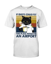 pilot cat if idiot could fly lqt pml Premium Fit Mens Tee tile