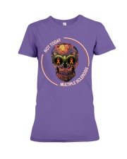 Not-today-multipl-sclerosi skull lqt pml Premium Fit Ladies Tee tile