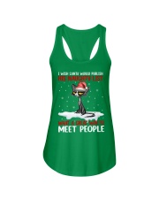 black cat meet naughty list lqt lbs Ladies Flowy Tank tile