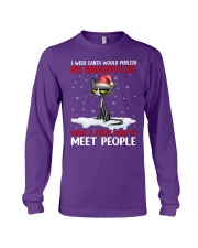 black cat meet naughty list lqt lbs Long Sleeve Tee tile
