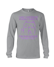 fibromyalgi-a cat middle fingers lqt lbs Long Sleeve Tee tile