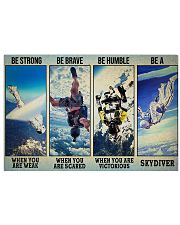 Skydiving Strong Brave Humble PDN ngt 17x11 Poster front