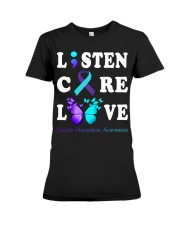listen-care-love-suicid-e-preve ltq lbs Premium Fit Ladies Tee tile