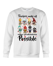 teacher gnomes make profession lqt lbs Crewneck Sweatshirt tile