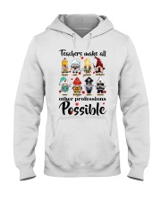 teacher gnomes make profession lqt lbs Hooded Sweatshirt tile