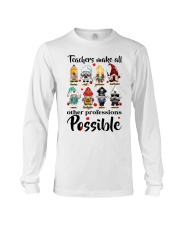 teacher gnomes make profession lqt lbs Long Sleeve Tee tile