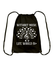 pretty peacock musician life lqt lbs Drawstring Bag tile