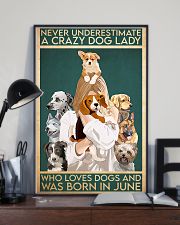 Dog Crazy Dog Lady Born In June 11x17 Poster lifestyle-poster-2