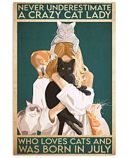 Cat Crazy Cat Lady Born In JULY 11x17 Poster front
