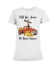 fall-for-jesus truck lqt lbs Premium Fit Ladies Tee tile