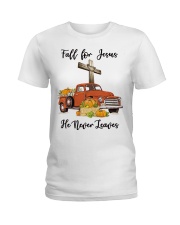 fall-for-jesus truck lqt lbs Ladies T-Shirt tile