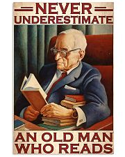 Book never underestimate an old man 24x36 Poster front