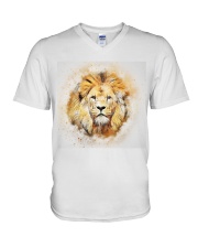 Lion t shirt V-Neck T-Shirt front