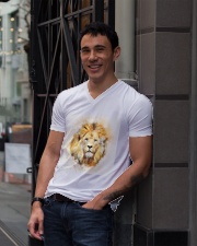 Lion t shirt V-Neck T-Shirt lifestyle-mens-vneck-front-1