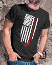 Hockey Flag T-Shirt for Hockey Fans Classic T-Shirt lifestyle-mens-crewneck-front-4