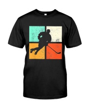 Ice Hockey Player Stick Goalie Retro Vintage Classic T-Shirt front