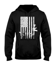 Distressed American Flag Guns T-Shirt Hooded Sweatshirt thumbnail