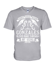 GONZALES - Veins Name Shirts V-Neck T-Shirt thumbnail
