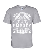 EMBREY - Veins Name Shirts V-Neck T-Shirt thumbnail