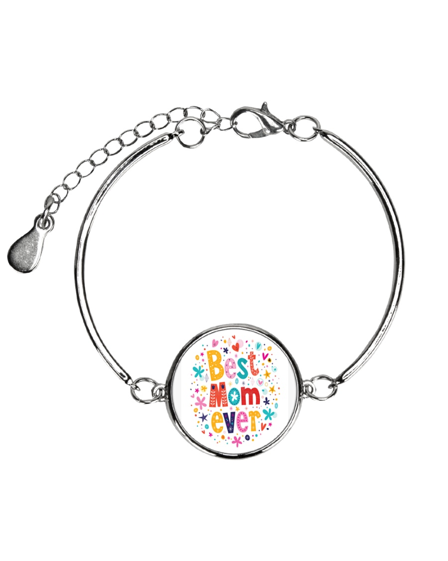 Mommy And Son Battery Charger Metallic Circle Bracelet