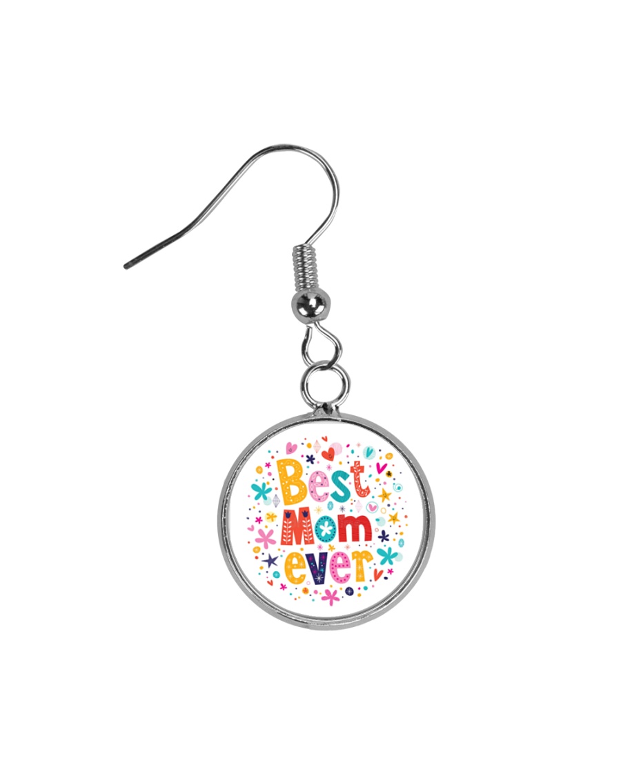 Mommy And Son Battery Charger Circle Earrings
