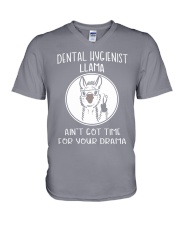 DENTAL HYGIENIST LLAMA V-Neck T-Shirt thumbnail