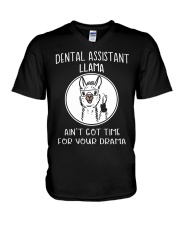 DENTAL ASSISTANT LLAMA V-Neck T-Shirt thumbnail