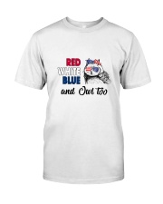 Red White Blue Owl Classic T-Shirt front