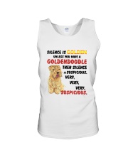 Goldendoodle - Silence is very suspicious Unisex Tank thumbnail