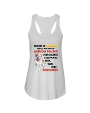 American Bulldog - Silence is very suspicious Ladies Flowy Tank thumbnail