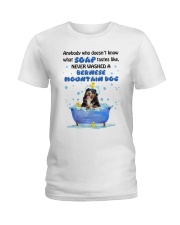 Bernese Mountain Dog and Soap Ladies T-Shirt thumbnail