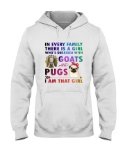 Pug And Goat Hooded Sweatshirt thumbnail