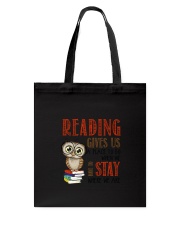 Owl Reading Tote Bag thumbnail