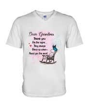 Family Grandma Thank You For The Sign V-Neck T-Shirt thumbnail