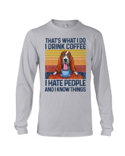 Funny Basset Hound Drink Coffee Hate People G5930 Long Sleeve Tee tile
