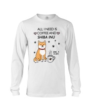 Coffee and Shiba Inu Long Sleeve Tee thumbnail
